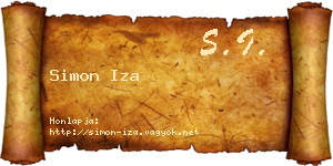 Simon Iza névjegykártya